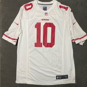 SF 49ers Jimmy Garoppolo #10 White Nike football NFL Jersey Sz large EUC